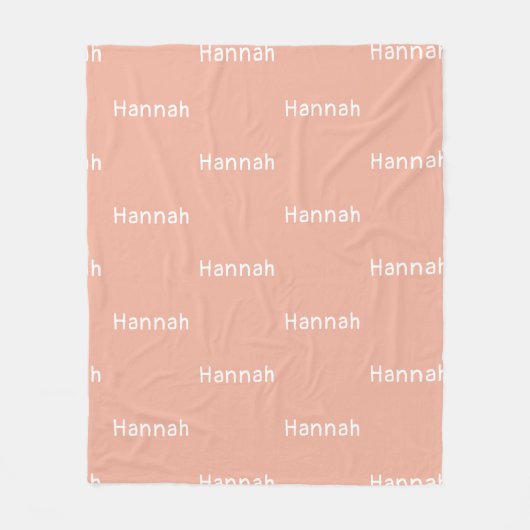 Name Fleece Blanket Blush Custom Baby Girl Geschen (Vorderseite)