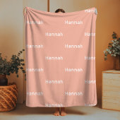 Name Fleece Blanket Blush Custom Baby Girl Geschen