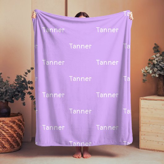 Name Fleece Blanket Lavender Custom Geburtstagsges