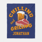 Name-Fleecedecke kühlen u. grillend Fleecedecke (Vorderseite)