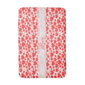 Name: Floating Red Valentine's Day Hearts Muster Badematte (Vorderseite Vertikal)