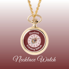 Name floral Introvertierte Einsamkeit pink hinzufü Armbanduhr