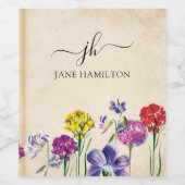 Name Floral Weinetikett (Einzelnes Label)