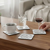 Name Floral Wreath Getränkeuntersetzer