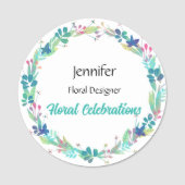 Name Florist Custom Text Round Abzeichen Namensschild (Vorderseite)