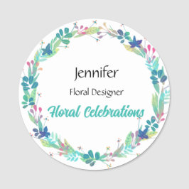 Name Florist Custom Text Round Abzeichen Namensschild