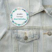 Name Florist Custom Text Round Abzeichen Namensschild (Beispiel)