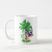 Name Flying Fox Australian Animal hinzufügen Kaffeetasse (Links)