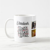 Name Foto Collage Beste Mama je Niedlich Keepake Kaffeetasse (Links)
