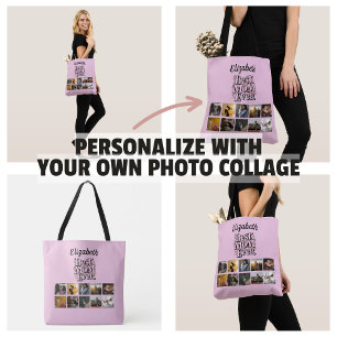 Name Foto Collage Beste Mama je Niedlich Keepake Tasche