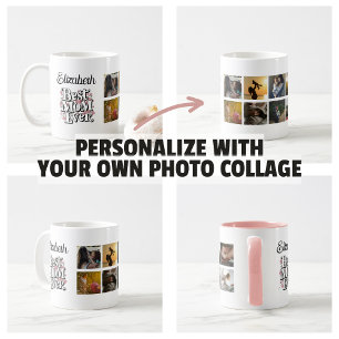 Name Foto Collage Beste Mutter Aller Zeiten Süßes  Kaffeetasse