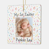 Name Foto | Foto bewahre mein 1. Osterfest Keramikornament (Links)
