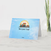 Name Foto Image Child's Steam Train Boy's Karte (Rückseite)