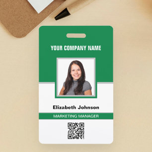 Name Foto Logo QR-Code Firmenmitarbeiter Ausweis