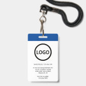 Name Foto Logo QR Code Personalausweis-Karte für F Ausweis (Rückseite mit Lanyard)