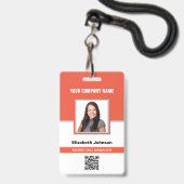 Name Foto Logo QR Code Personalausweis-Karte für F Ausweis (Vorderseite mit Lanyard)