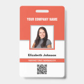 Name Foto Logo QR Code Personalausweis-Karte für F Ausweis (Vorderseite)