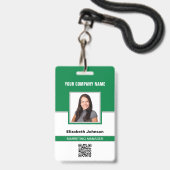 Name Foto Logo QR Code Personalausweis-Karte für F Ausweis (Vorderseite mit Lanyard)