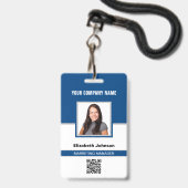 Name Foto Logo QR Code Personalausweis-Karte für F Ausweis (Vorderseite mit Lanyard)