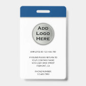 Name Foto Logo QR Code Personalausweis-Karte für F Ausweis (Rückseite)