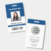Name Foto Logo Strichcode Firmenmitarbeiter-ID-Kar Ausweis (Vorder- & Rückseite)