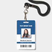 Name Foto Logo Strichcode Firmenmitarbeiter-ID-Kar Ausweis (Vorderseite mit Lanyard)