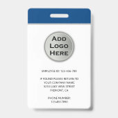 Name Foto Logo Strichcode Firmenmitarbeiter-ID-Kar Ausweis (Rückseite)