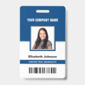Name Foto Logo Strichcode Firmenmitarbeiter-ID-Kar Ausweis (Vorderseite)