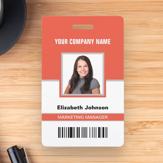 Name Foto Logo Strichcode Firmenmitarbeiter-ID-Kar Ausweis