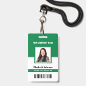 Name Foto Logo Strichcode Firmenmitarbeiter-ID-Kar Ausweis (Front with Lanyard)