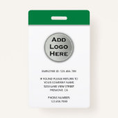 Name Foto Logo Strichcode Firmenmitarbeiter-ID-Kar Ausweis (Rückseite)