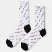 Name, Foto oder Kunstwerk hinzufügen anpassen Socken (Linkes Detail)