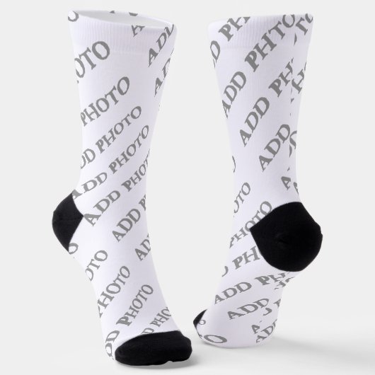 Name, Foto oder Kunstwerk hinzufügen anpassen Socken (Gewinkelt)
