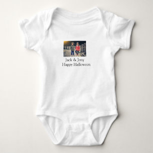 Name Foto Text Halloween Junge Baby Strampler