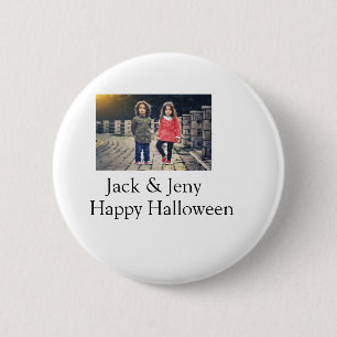 Name Foto Text Halloween Junge Button