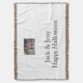 Name Foto Text Halloween Junge Decke (Vorderseite Vertikal)