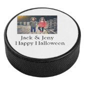 Name Foto Text Halloween Junge Eishockey Puck (3/4)
