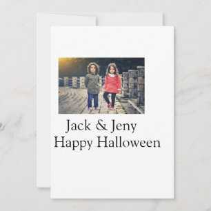Name Foto Text Halloween Junge Feiertagskarte
