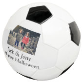 Name Foto Text Halloween Junge Fußball (Dreiviertel)