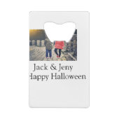 Name Foto Text Halloween Junge Geldbeutel Flaschenöffner (Rückseite)