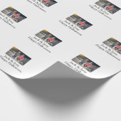 Name Foto Text Halloween Junge Geschenkpapier (Ecke)