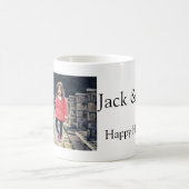 Name Foto Text Halloween Junge Kaffeetasse (Mittel)