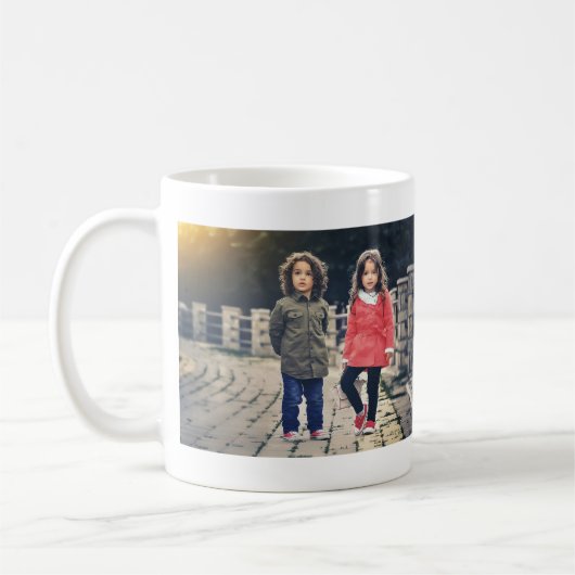 Name Foto Text Halloween Junge Kaffeetasse (Links)