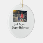 Name Foto Text Halloween Junge Keramik Ornament (Rechts)