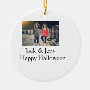 Name Foto Text Halloween Junge Keramik Ornament