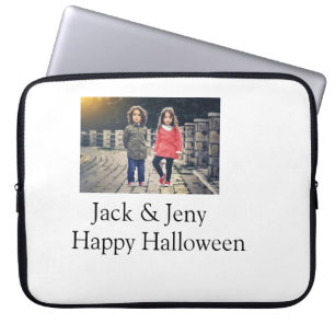 Name Foto Text Halloween Junge Laptopschutzhülle