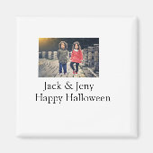 Name Foto Text Halloween Junge Magnet (Vorne)