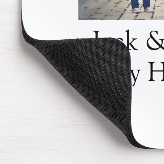 Name Foto Text Halloween Junge Mousepad (Ecke)