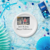 Name Foto Text Halloween Junge Pappteller (Party)