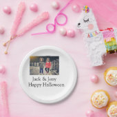 Name Foto Text Halloween Junge Pappteller (Party)